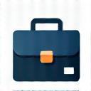 Icon symbolizing corporate catering, briefcase and lunch box with professional styling